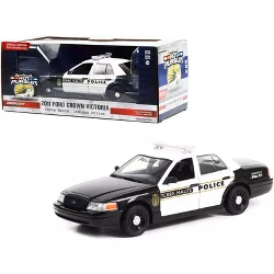 2011 Ford Crown Victoria Police Interceptor Black and White "Terre Haute Police" (Indiana) 1/24 Diecast Model Car by Greenlight