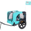 Munora - Light Green Foldable Pet Jogging Stroller - 88LB Capacity - All-Terrain Bicycle Trailer for Dogs & Cats - 2 of 4