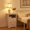 Yaheetech Woodenll End Table with Storage Drawers and Open Shelf for Bedroom, Living Room - 2 of 4