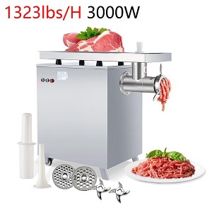 1323lbs/H Electric Meat Grinder 3000W Sausage Stuffer W/Blades & Grinding Plates - 1 of 4