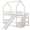 YOOCOZZ Kids’ Twin Over Twin Wooden House Bunk Bed with Convertible Slide and Storage Staircase - 4 of 4