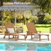 Chaise Lounge Chair with Table, 2-Piece, Outdoor Pool Lounge Chairs with Adjustable Backrest, Resin Patio Lounge Chairs with Wheels for Outside - 3 of 4