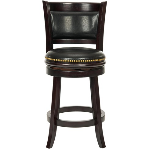 Brockway Swivel Counter Stool - Cappuccino/black - Safavieh : Target