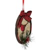 Northlight Plaid Cardinal Disc Christmas Ornament - 4" - Red and Black - 3 of 4