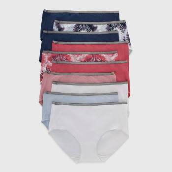 Just My Size by Hanes Women's 5pk Cotton Stretch Underwear -  Black/Pink/Gray 10