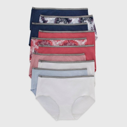 Hanes Women's 10pk Cool comfort Cotton Stretch Briefs Underwear - 10