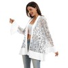 Anna-Kaci Women’s Sequin Mesh Cardigan with Sheer Embellished Sleeves and Flowing Open Front Design for Layering Style - 3 of 4