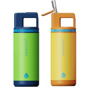 ALPINE Flip 'N Sip Kids Insulated Water Bottle With Straw - 16oz Kids Water Bottle - 1 of 4