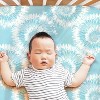 The Peanutshell Fitted Crib Sheet Set for Baby Boys and Girls, Boho Tie Dye, 4 Pack | Blue, Green, Brown - 4 of 4
