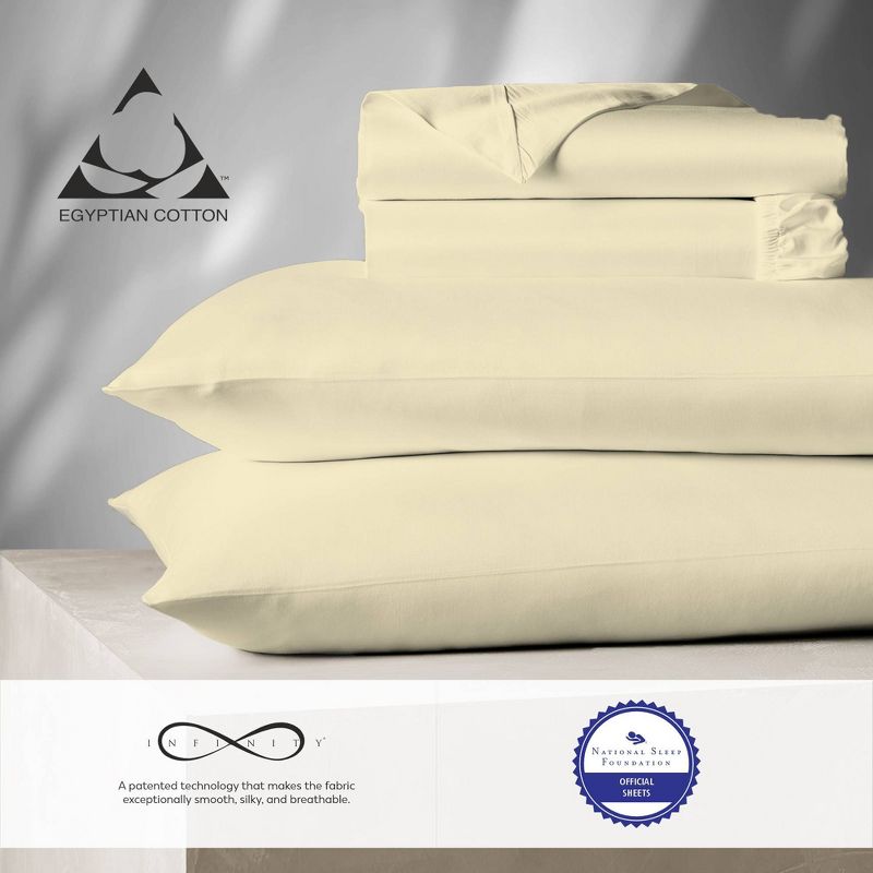 1000 Thread Count Cotton Solid Sheet Set  - Aireolux, 5 of 12