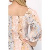Women's Floral Print Smocked Peplum Top - GiGiO S - 4 of 4