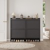 Shoe Cabinet with Flip Drawers, Wooden Shoe Organizer Cabinet with Adjustable Shelf, Shoe Storage for Entryway, Hallway, Living Room - 2 of 4