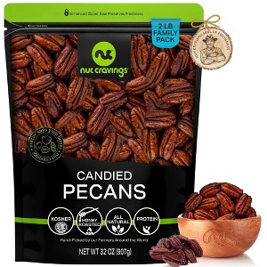 Candied Pecans Honey Glazed Praline, Shelled by Nut Cravings - 1 of 4