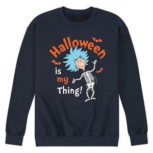 Men's - Dr. Seuss - Halloween Is My Thing Graphic Fleece Sweatshirt - 1 of 4