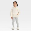 Grayson Mini Toddler Girls' French Terry Sweatshirt - Cream - 4 of 4