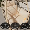 Whisen 42 in. W 1-Person Metal Wicker Patio Swing with Cushion - 4 of 4
