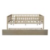 NicBex Twin Size Modern Wooden Daybed with Trundle, Guardrail & Open Storage for Bedroom and Living Room - 3 of 4