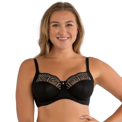 Parfait Women's Pearl Non-padded Seamless Minimizer Bra - Black