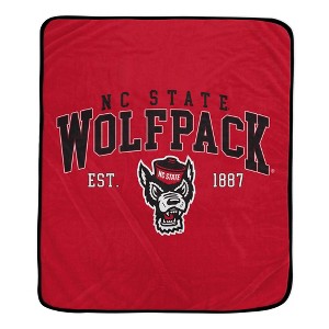 NCAA NC State Wolfpack Vintage Arch Block Flannel Fleece Blanket - 1 of 1