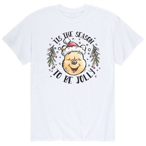 Men's - Winnie the Pooh - Tis The Season To Be Jolly Christmas Short Sleeve Graphic T-Shirt - 1 of 4