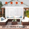 72" H x 47" W Metal Privacy Screen, Freestanding Outdoor Decorative Wall Panel with Stand for Patio, Garden, Balcony & Indoor - 4 of 4