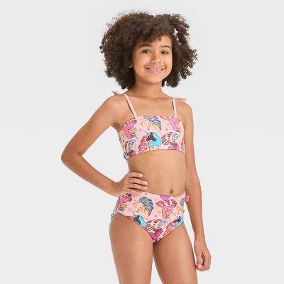 Girls Afro Unicorn unicorn Printed Bikini Set Orange Target