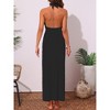 INSPIRE CHIC Women's Plung Deep V Starfish Buckle Halter Tops Long Skirt Cover Up Swimwear Bathing Suits Bikini Sets 2 Pieces - 4 of 4