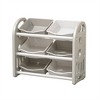 SKRAN 6-Bin Kids Toy Storage Organizer, Multi-functional Nursery Furniture Set with HDPE Shelf and Bins for Playroom, Bedroom - 2 of 4
