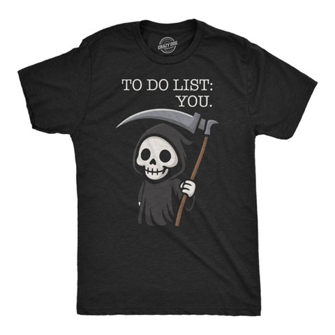 Мужские футболки Crazy Dog T-Shirts, Inc. Mens Funny T Shirt to Do List You Sarcastic Grim Reaper Graphic Novelty Tee for Men - Crazy Dog Men's T Shirt With Sarcastic Sayings Black XL