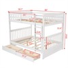 RISOKEYS Full-Over-Full Bunk Bed - Solid Wood Bunk Bed with Ladders, Two Storage Drawers, Guardrail, Convertible to 2 Separate Beds - 3 of 4
