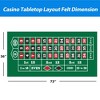 GSE 36" x 72" Double-Sided Casino Layout Felt, Las Vegas Style Tabletop Mat for Parties, Home Entertainment, Poker Game Night - 2 of 4