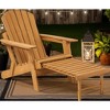 TIRAMISUBEST Folding Adirondack Chair with Ottoman - Pre-Assembled Wood Patio Chair for Backyard, Fire Pit & Pool (Retractable Footrest) - 3 of 4