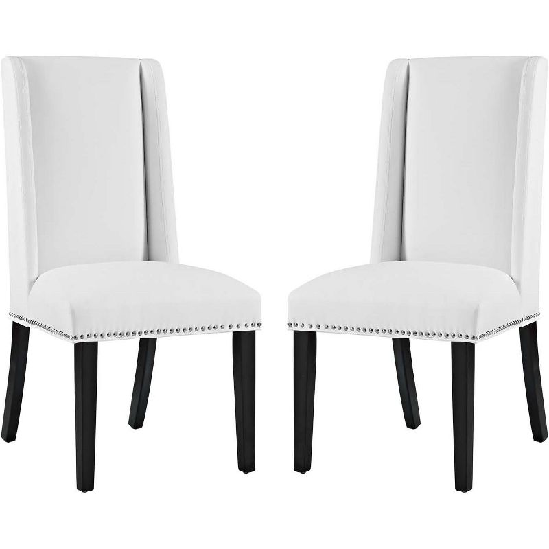Modway Baron Dining Chair Vinyl Set of 2, 1 of 2