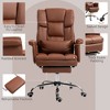 NicBex PU Leather Adjustable Height Swivel Executive Office Chair with Footrest and Lumbar Support for Work Study - 4 of 4