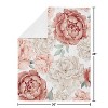 Sweet Jojo Designs Girl Baby Security Blanket Peony Floral Garden Pink and Ivory - 4 of 4