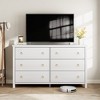 6 Dresser for Bedroom, Modern Tall Drawer Dresser with Storage, Wooden Closet Dressers Chest of Drawers, White - 3 of 4