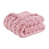 Sapphtopaz 50"x60" Ruched Faux Fur Blanket, Ultra-Soft Comfy Throw Blanket for Bed, Reversible Solid Faux Fur Oeko-Tex Bedding for Bedroom - 4 of 4