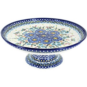 Blue Rose Polish Pottery 283 Vena Cake Plate - 1 of 1