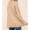 Women's Rib Crew Neck Tunic - Cream N Sugar - 3 of 3