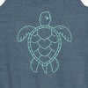 Women's - Instant Message - Nautical Sea Turtle Graphic Racerback Tank - 2 of 4