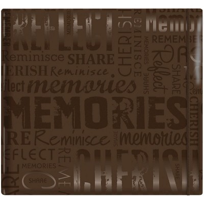 MBI Gloss Post Bound Album 12"X12"-Memories - Brown