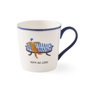 Kit Kemp by Spode 12oz Doodle Mug, Sofa So Good- Unique Doodle Pattern, Fine China, Dishwasher Safe, For Coffee and Tea, Ideal Celebration Gift - 1 of 4