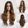 Jessie's Wig 26 Inch Wave Wigs Synthetic Hair Highlight Blonde With Dark Roots 1 Pc/Pack - 3 of 4