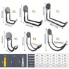 Phiestina Heavy-Duty Metal Garden Hose Rack with Wall-Mounted Storage - 2 of 4