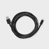 10' USB-A to USB-C Cable - dealworthy™ Black - 2 of 3