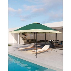 13x13 Pop Up Gazebo Outdoor Canopy Shelter with 4 Stanbags, 8 Stakes Instant Gazebo Tent for Lawn, Garden, Backyard Deck - 1 of 4