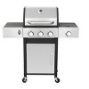 Okak 3/4-Burner BBQ Grill with Side Burner and 37230BTU/46790BTU Output, Propane Grill with Enameled Cast Iron Cooking Grids for Outdoor Barbecue - 3 of 4