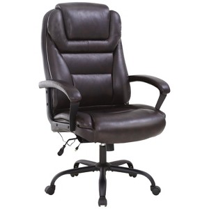 BestMassage Big and Tall Office Chair Desk Chair with 500 lbs Weight Capacity & PU Leather Upholstery  Task Computer Chair for Heavy People - 1 of 4