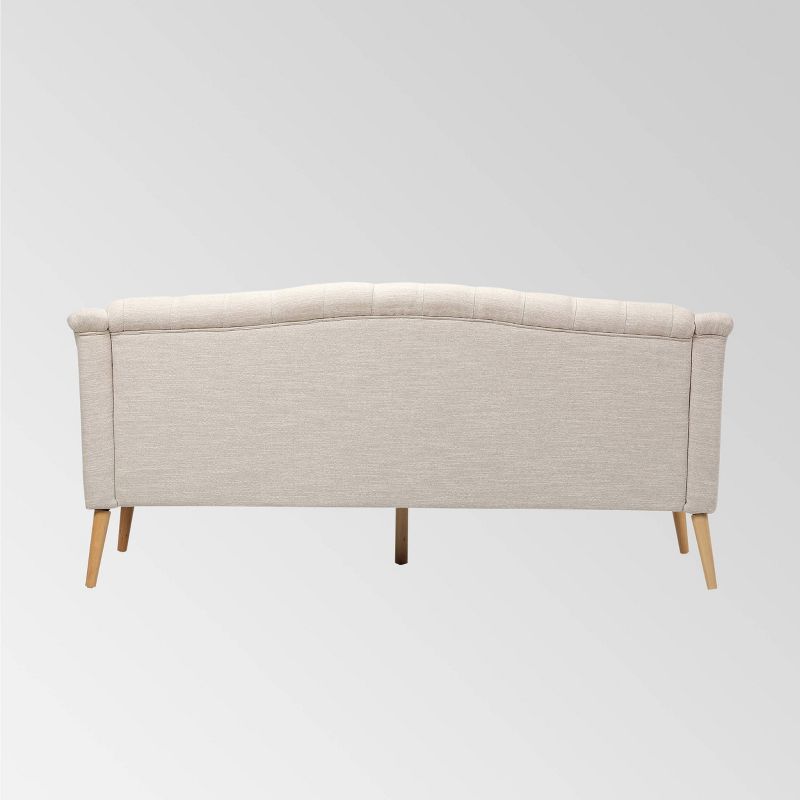 Adelia Contemporary Tufted Sofa Beige - Christopher Knight Home, 4 of 10