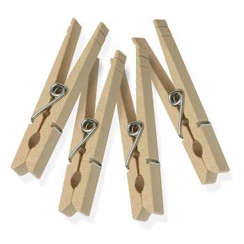  Juvale 100-Pack Large 4 Inch Wooden Clothespins - Heavy Duty  Outdoor Clothes Clips for Hanging Clothes, Art, Crafts, Photo Displays :  Home & Kitchen
